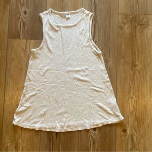 Oatmeal colored ribbed tank
